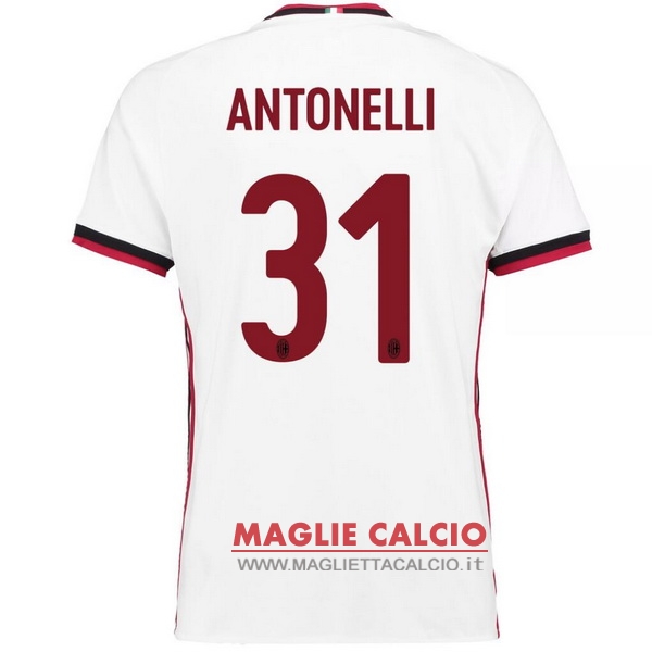 nuova maglietta ac milan 2017-2018 antonelli 31 seconda